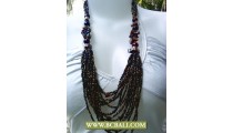 Mix Bead Multi Strand Necklace